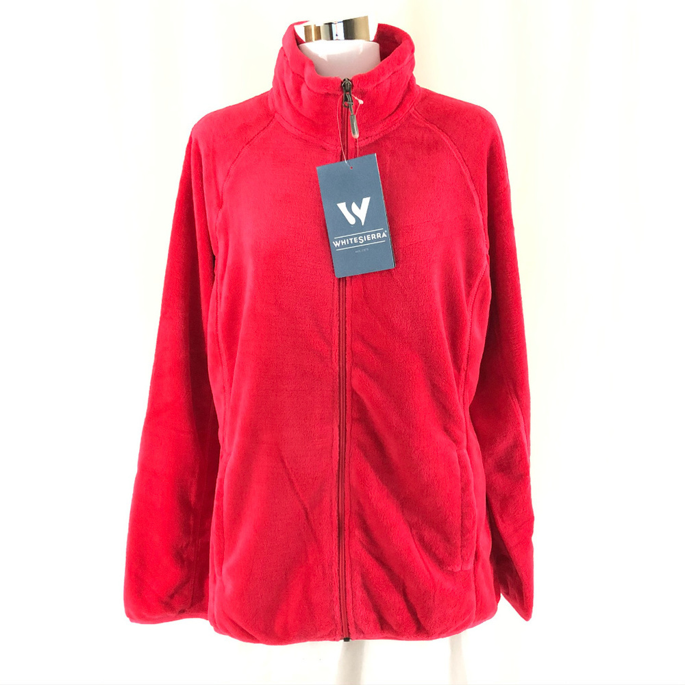 White Sierra Womens Fleece Jacket Full Zip Cozy L
